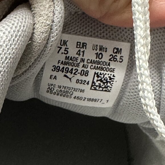 Puma Carina 2.0 Women's size 10 Suede Light Grey Casual Shoes - Picture 8 of 8